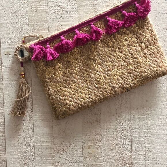 NWT Fringe Clutch  - Picture 1 of 5